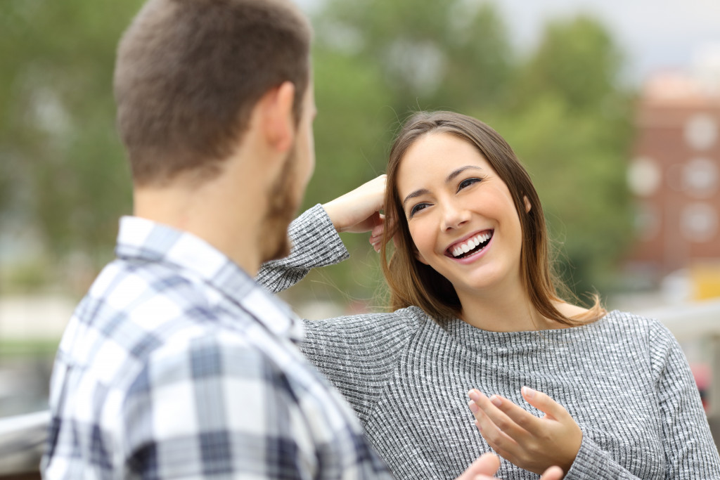 man and woman out on a date