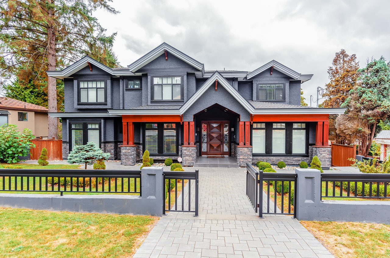 house with fence