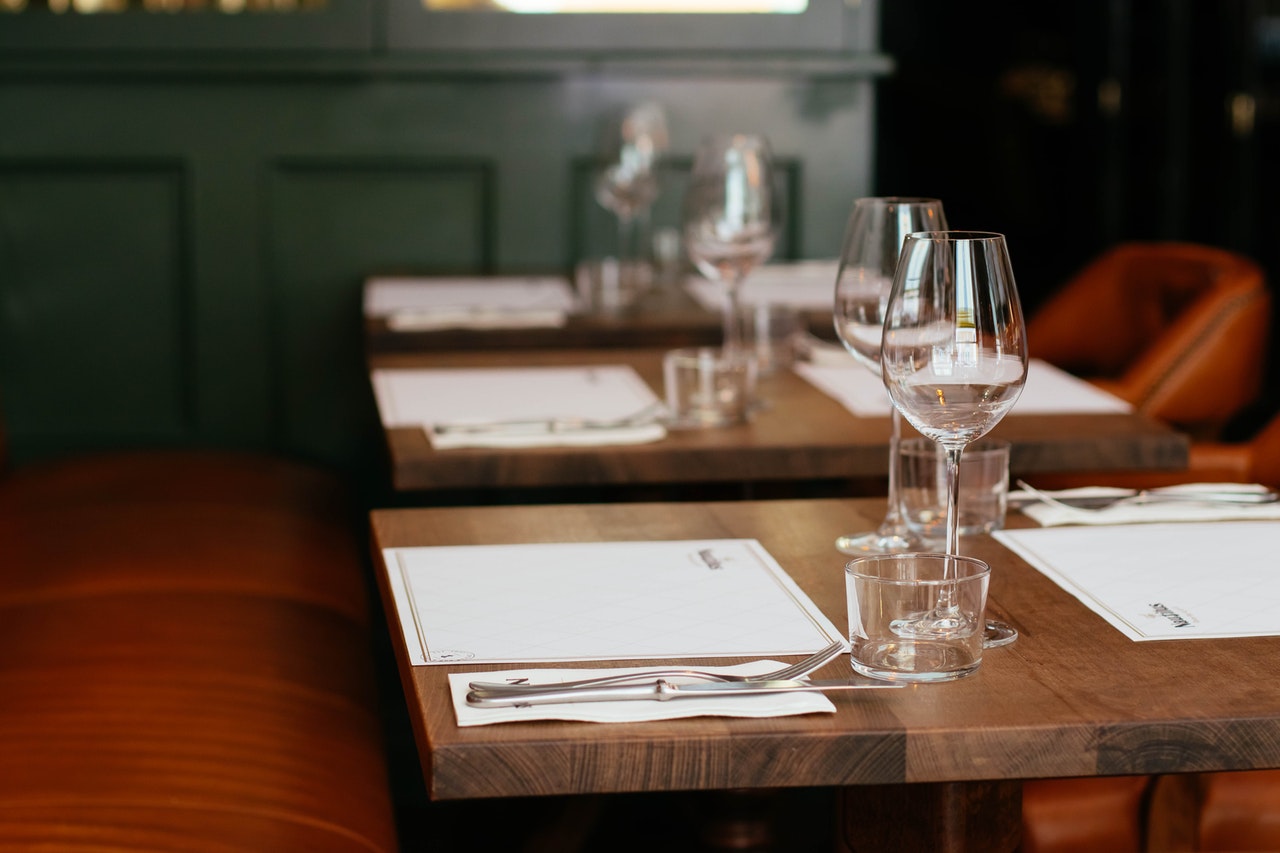 empty restaurant tables