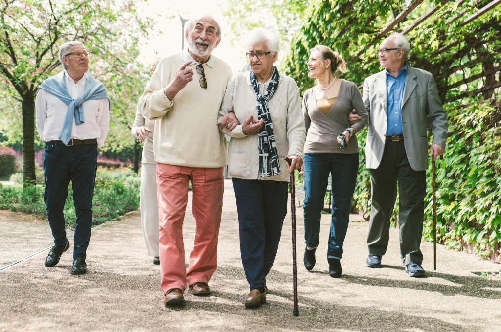 elderly walking