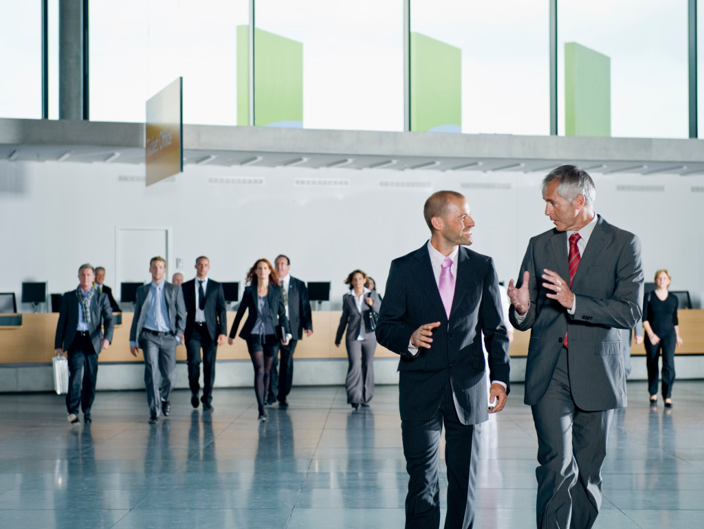 A group of entrepreneurs wearing suits