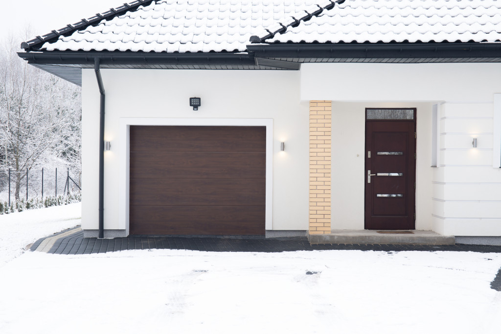 A home with a lot of snow