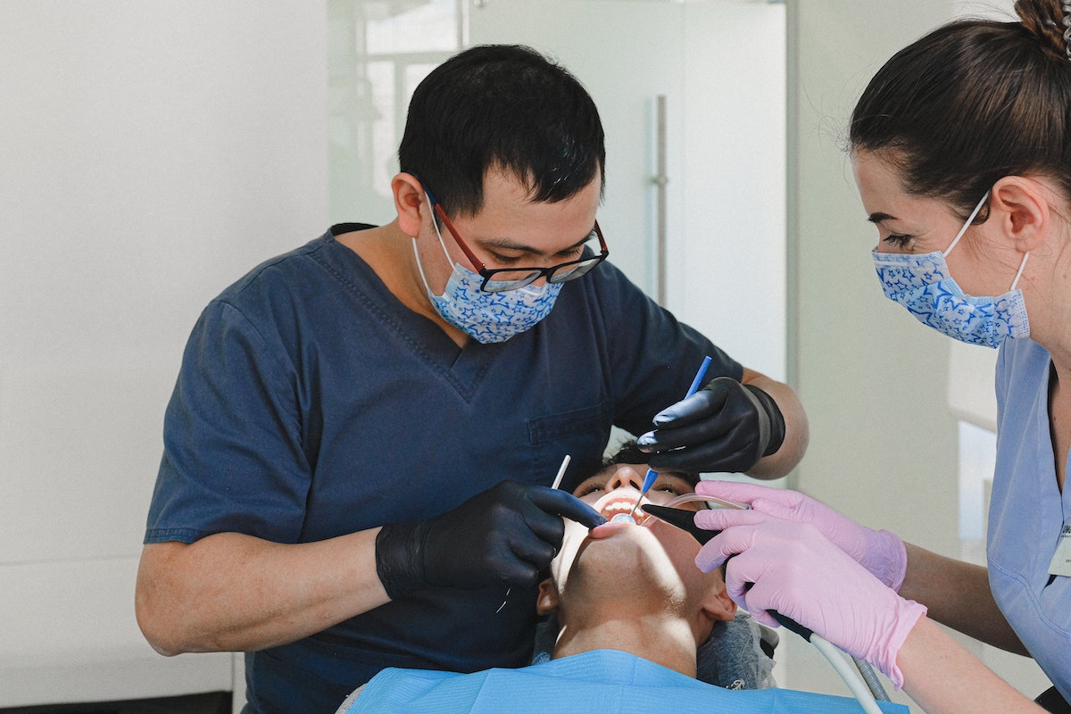 Dentist doing a procedure