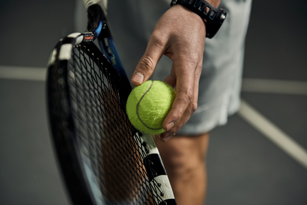 man about to do a serve