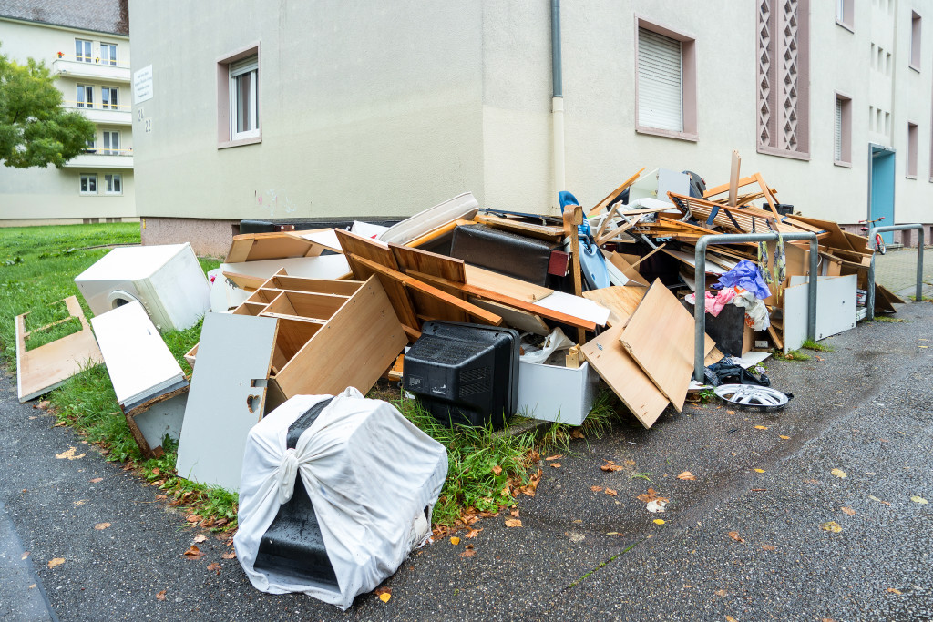 Clutter outside a property